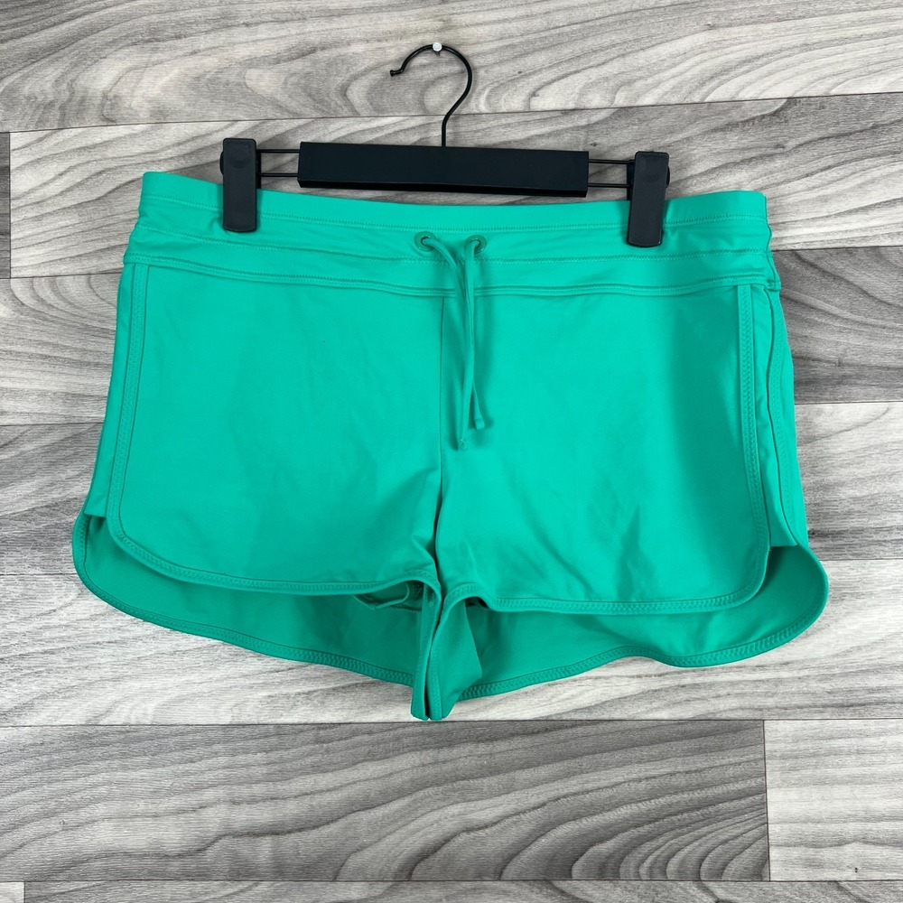 Athleta Running Shorts Women's Small Green Drawstring Built-in-Brief Athleisure